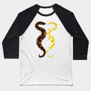 Twin Ball Pythons Baseball T-Shirt